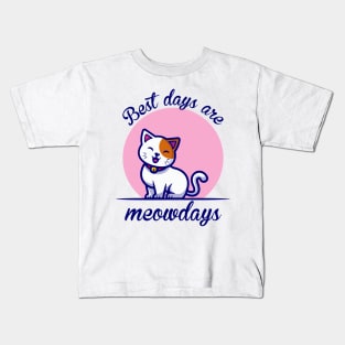 Best Days are Meowdays for Boys Men Girls Women Kids Kids T-Shirt